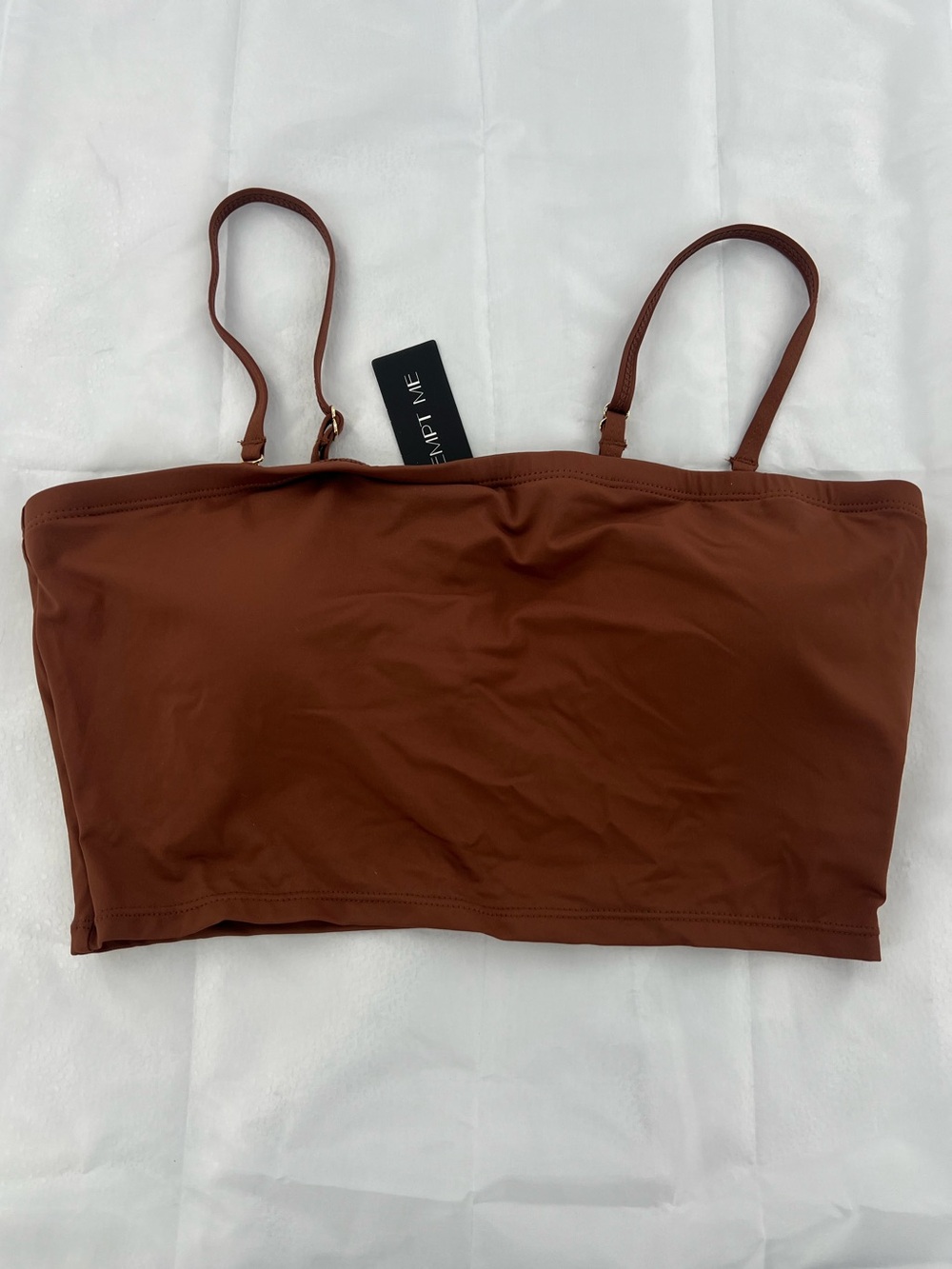 TEMPT ME Women's Brown Cropped Tank Top
